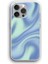 Apple iPhone 11 Pro Uyumlu Şeffaf Kılıf Parlak Saten Beyaz Kumaş Desen 1
