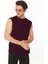 Erkek Bordo Bisiklet Yaka Tank Sıfır Kol Atlet %100 Pamuk T-Shirt 3