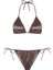 Saten Kahve Üçgen Bikini Takım 1
