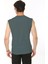 Erkek Petrol Yeşili Bisiklet Yaka Tank Sıfır Kol Atlet %100 Pamuk T-Shirt 4