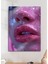 Dudak, Lip Gloss - Sanatsal Kadın Metal Tablosu 1