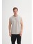 Pamuk Gri Erkek Kolsuz T-Shirt 4210 2