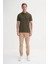 Pamuk Haki Erkek Polo Yaka T-Shirt 4613 3