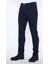 Erkek Kot Pantalon Batal Mavi Fermuarlı Ince Kumaş Yüksek Bel Geniş Paça 1