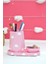 Luxury Bulutlu Pembe Organizer Set (3 Parça)(Kalemlik, Oval Tepsi ve Mini Kalp Tabak) | Banyo Organizeri 1 Adet 2