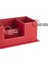 Luxury Masaüstü Deri Organizer Kalemlik 4 Gözlü Desktop Organizer Rainbow Vegan 10X12X25 Cm. Kırmızı 1 Adet 4