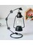Luxury Dekoratif Işıklı Metal Fener Eskitme Model LED Hediyelik Süs Eşyası 13 cm 1 Adet 2