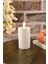 Luxury Pilli LED Silindir Mum 10 Cm, Baton Mum Beyaz Renk 1 Adet 3