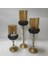 Luxury Gold Kaplama -Siyah-Salon Şamdan-Mumluk 3 Lü Set 1 Adet 1