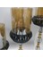 Luxury Gold Kaplama -Siyah-Salon Şamdan-Mumluk 3 Lü Set 1 Adet 2