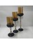 Luxury Gold Kaplama -Siyah-Salon Şamdan-Mumluk 3 Lü Set 1 Adet 4