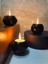Luxury Üçlü Tealight Beton Mumluk Set Siyah Ht 1 Adet 1