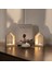 Luxury Ev Şeklinde Mumluk ve Tealıght Seti Ev Dekorasyon Beton 1 Adet 2