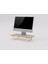 Luxury Doğal Ahşap Monitör Yükseltici Monitor Altlığı Monitör Sehpası Curve Tek Monitör 1 Adet 2