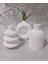 Idl-Mini Bohem Vazo Set-3'lü Set - Beyaz Beton-Iskandinav Tarz Vazo - Biblo 1