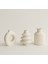 Idl-Mini Bohem Vazo Set-3'lü Set - Beyaz Beton-Iskandinav Tarz Vazo - Biblo 3