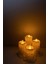 Luxury Dekoratif Işıklı Mum 4lü Tealight Mumluk Dumansız Günışığı Pilli Dekoratif LED Mum 1 Adet 4