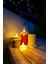 Luxury Eriyen Mumluklar Üçlü Set, Beyaz Kırmızı ve Kahverengi, LED Tealight Dekoratif Mumluk, 6-8-10CM 1 Adet 1