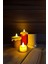 Luxury Eriyen Mumluklar Üçlü Set, Beyaz Kırmızı ve Kahverengi, LED Tealight Dekoratif Mumluk, 6-8-10CM 1 Adet 2
