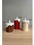 Luxury Eriyen Mumluklar Üçlü Set, Beyaz Kırmızı ve Kahverengi, LED Tealight Dekoratif Mumluk, 6-8-10CM 1 Adet 3