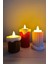 Luxury Eriyen Mumluklar Üçlü Set, Beyaz Kırmızı ve Kahverengi, LED Tealight Dekoratif Mumluk, 6-8-10CM 1 Adet 5