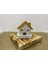Luxury Gold Çatılı Ev Mumluk (Tealight Mum Hediyeli ) 1 Adet 2