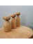 Luxury 3 Set Ahşap Şamdan Mumluk 1 Adet 3