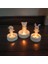 Luxury Dekoratif Ateş Başında Isınan Kedi Köpek ve Tavşan Tealight Mumluk 1 Adet 1