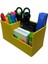 Luxury Masaüstü Deri Organizer Kalemlik (Beyoğlu Serisi) - Pastel Sarı 1 Adet 1
