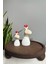 Luxury Korean Heart 2li Biblo Seti, Kalp Tutan El Sevimli Hediyelik, 9CM-14CM Bioplastik 1 Adet 2