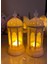 Luxury 2li Set Ramazan Feneri - (Tealight LED Hediyeli ) Fanos Ev Ofis Süsü Hoşgeldin Işık Modern Dekoratif 1 Adet 1