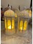 Luxury 2li Set Ramazan Feneri - (Tealight LED Hediyeli ) Fanos Ev Ofis Süsü Hoşgeldin Işık Modern Dekoratif 1 Adet 2