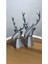 Luxury 2 Li Set Geyik Figürlü Modern Dekoratif Hediyelik Galaksi/antrasit Gri 22CM/19CM Gizzstore Home 1 Adet 2
