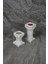 Luxury Dekoratif Antik Roma Sütun Şeklinde Beton Tealight Mumluk Set 2 Parça 1 Adet 3