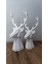 Luxury 2 Li Set Geyik Figürlü Modern Dekoratif Hediyelik Biblo Beyaz 22CM/19CM Gizzstore Home 1 Adet 5
