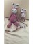 Luxury Örgü Amigurumi Tavşan Yenidoğan Seti 1 Adet 3