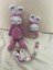 Luxury Örgü Amigurumi Tavşan Yenidoğan Seti 1 Adet 5