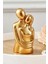 Luxury 10.7 cm Gold Renk Sonsuz Aşk Sarılan Sevgili Biblosu 1 Adet Hediyelik Heykel Biblo Dekoratif Obje 1 Adet 1