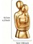 Luxury 10.7 cm Gold Renk Sonsuz Aşk Sarılan Sevgili Biblosu 1 Adet Hediyelik Heykel Biblo Dekoratif Obje 1 Adet 3