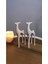 Luxury 2 Li Set Geyik Dekor Dekorasyon Biblo Heykel Ev Dekorasyonu Hediyelik 16CM Beyaz/kemikbeyazı 1 Adet 2