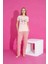 Tarp Pembe Fiyonk Baskılı Anne Pijama Takımı 2974-P 1