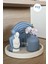 Luxury Trios Gift Dekoratif Obje-Sevgili Sarılan Çift- Vazo-Gökkuşağı Kemer-4 'lü Biblo Özel Set 1 Adet 3