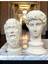 Luxury Hermes ve Socrates Beyaz Heykel Büst 2'li Özel Set 1 Adet 1