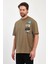 Erkek Bisiklet Yaka Baskılı T-Shirt 7023 2