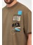 Erkek Bisiklet Yaka Baskılı T-Shirt 7023 4