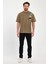 Erkek Bisiklet Yaka Baskılı T-Shirt 7023 5