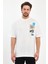 Erkek Bisiklet Yaka Baskılı T-Shirt 7023 1