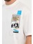 Erkek Bisiklet Yaka Baskılı T-Shirt 7023 3