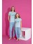 Tarp Mavi Fiyonk Baskılı Anne Pijama Takımı 2974-M 2