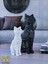 Luxury Kedi Voronoi Biblo Set 20 cm Siyah-15 cm Beyaz 1 Adet 3